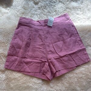 Madewell NWT Pink/purple Linen Shorts